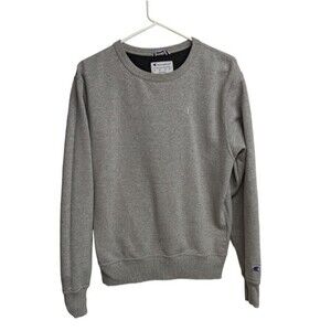 Champion Sweater Men Small Long Sleeve Crewneck Top Pullover Sweatshirt Gray S